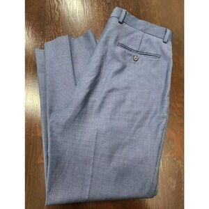 Jos A Bank‎ 34 x 30 Blue Houndstooth 1905 Flat Front Dress Pants